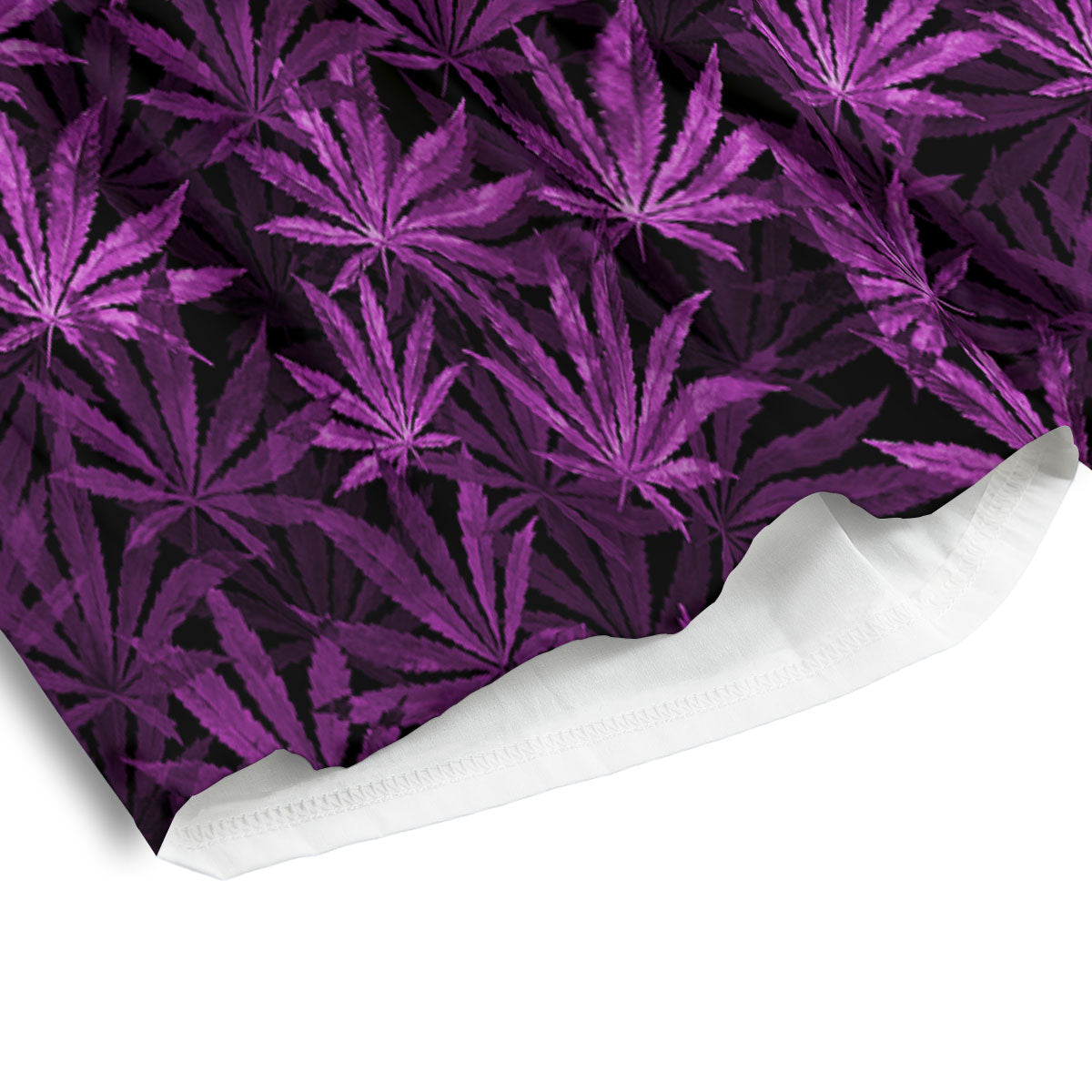 Marijuana Leaf Purple Print Pattern Men's Athletic Shorts