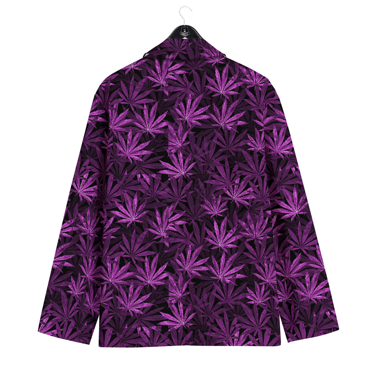 Marijuana Leaf Purple Print Pattern Men's Sport Coat-grizzshop