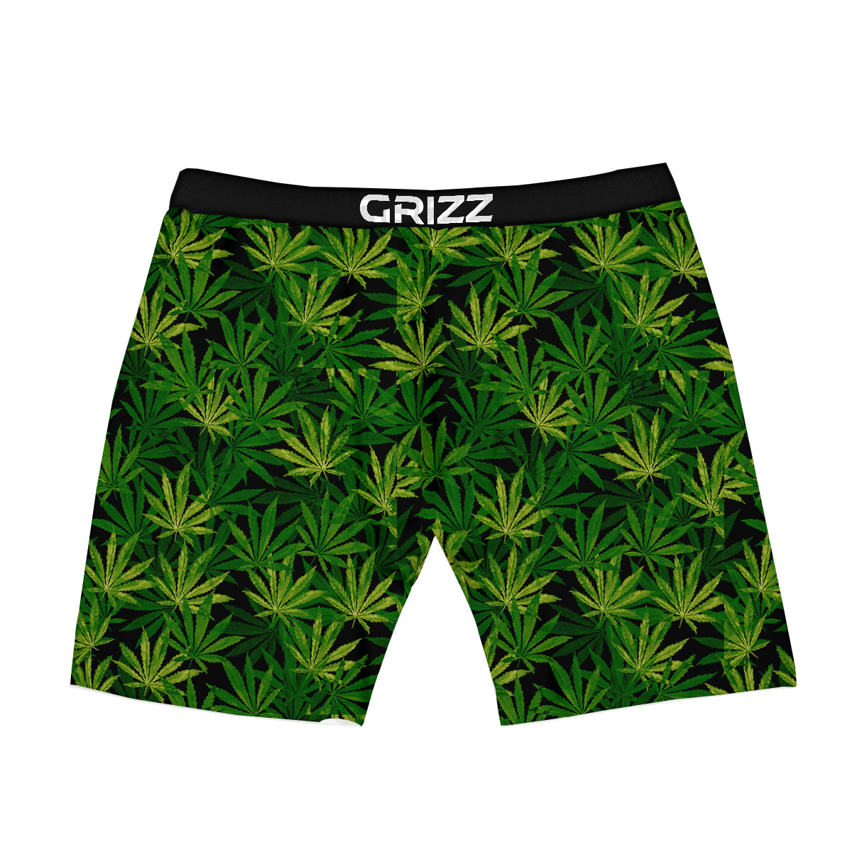 Marijuana Leaf Watercolor Print Pattern Boxer Briefs-grizzshop