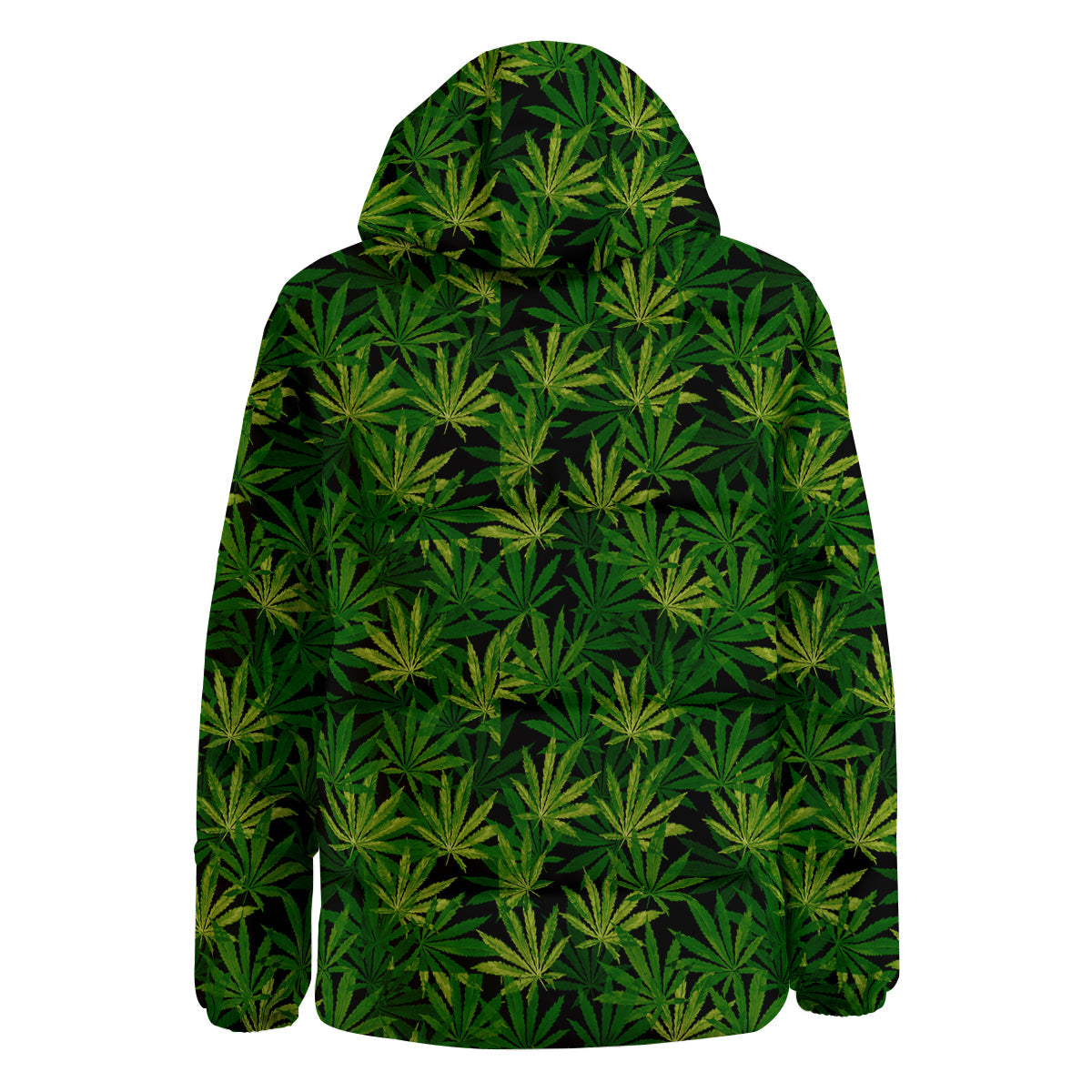 Marijuana Leaf Watercolor Print Pattern Down Jacket-grizzshop