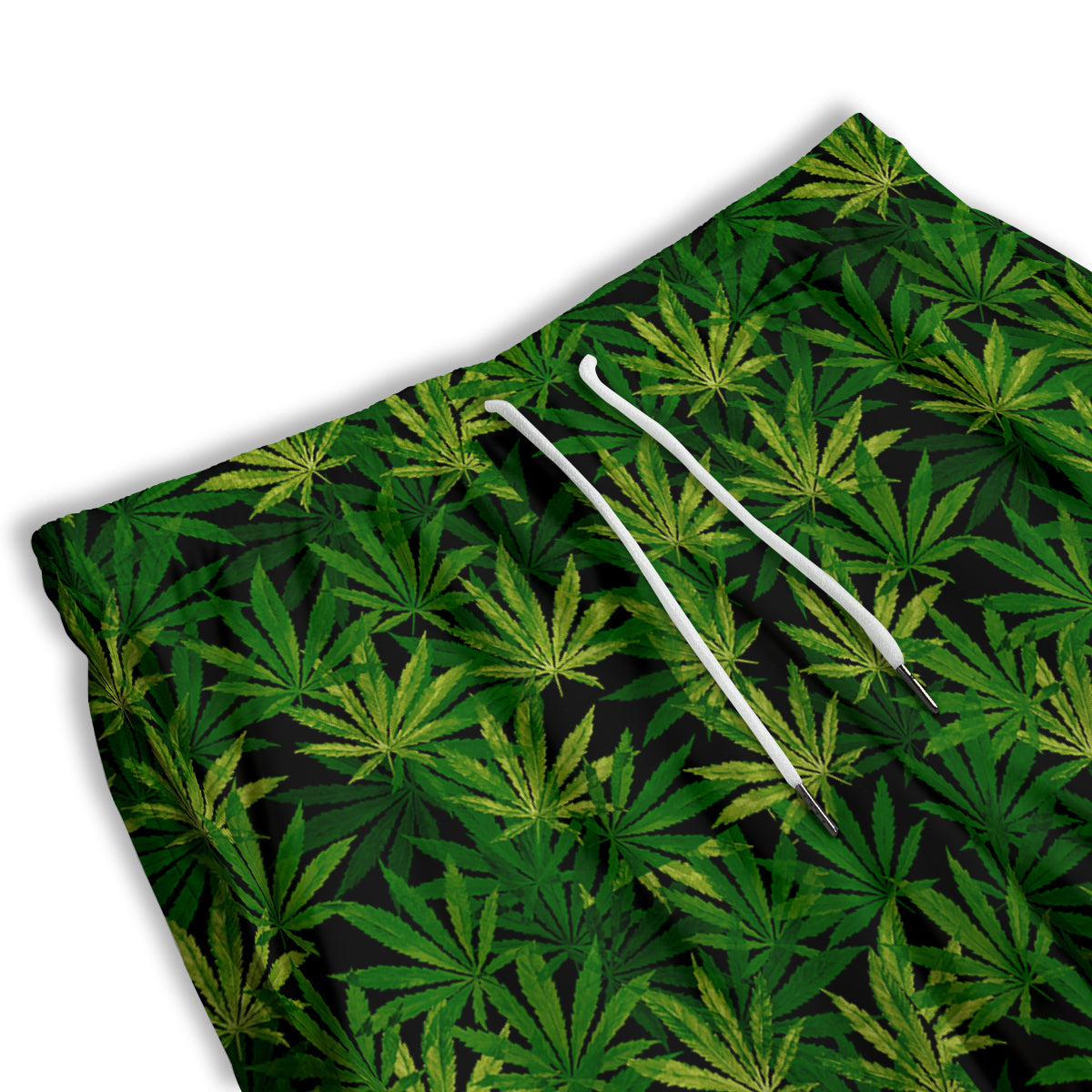 Marijuana Leaf Watercolor Print Pattern Men's Athletic Shorts