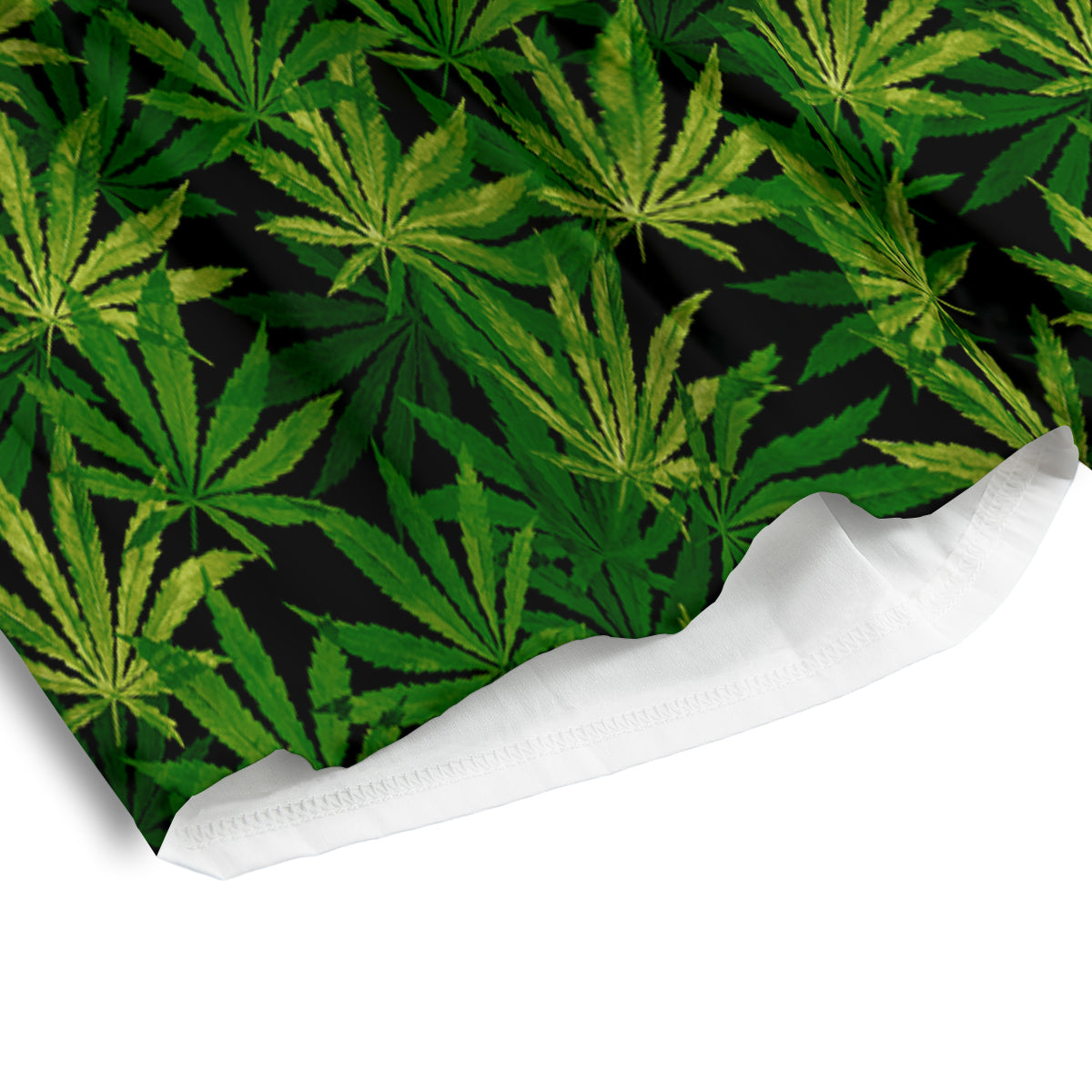 Marijuana Leaf Watercolor Print Pattern Men's Athletic Shorts