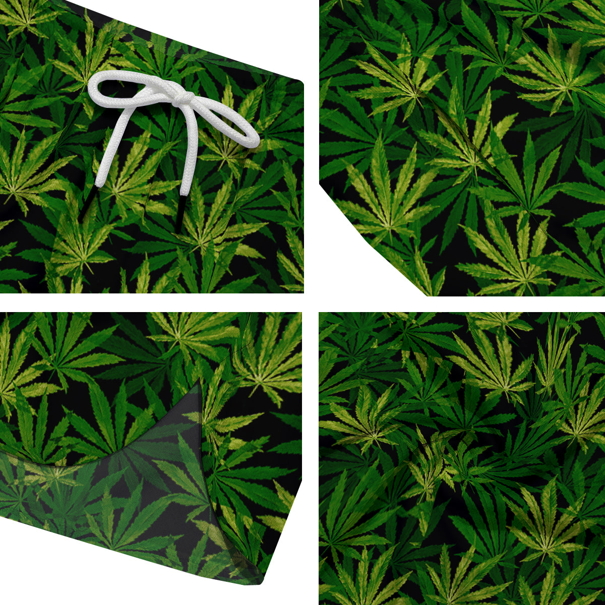 Marijuana Leaf Watercolor Print Pattern Men's Running Shorts-grizzshop