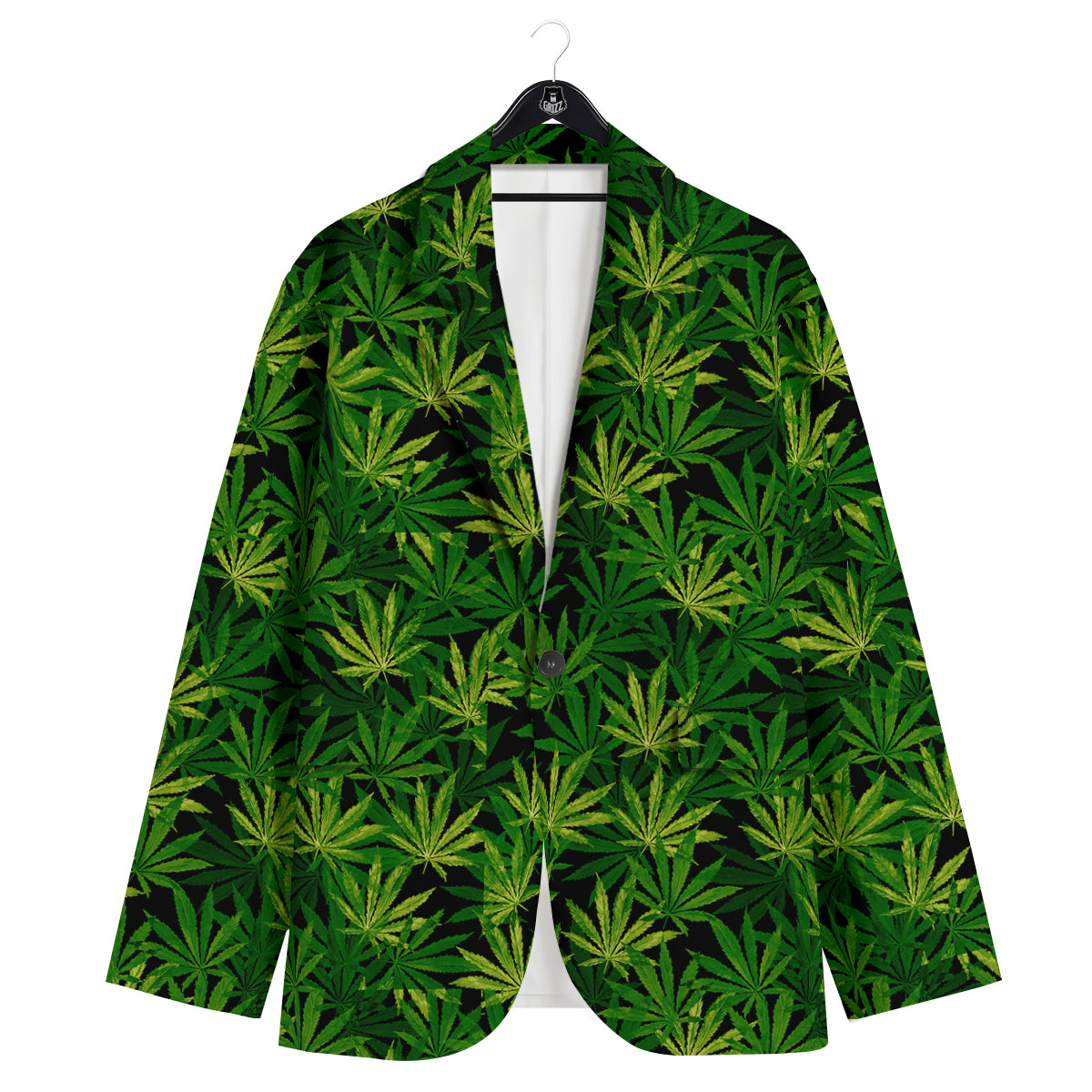 Marijuana Leaf Watercolor Print Pattern Men's Sport Coat-grizzshop