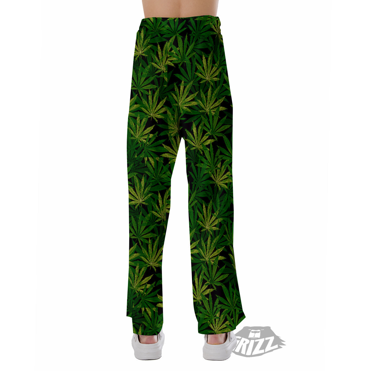 Marijuana Leaf Watercolor Print Pattern Pajama Pants-grizzshop