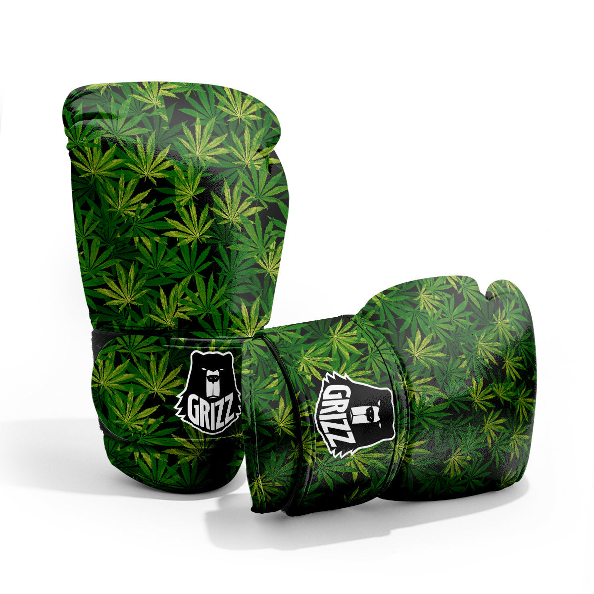 Marijuana Leaf Watercolor Print Pattern Pro Boxing Glove