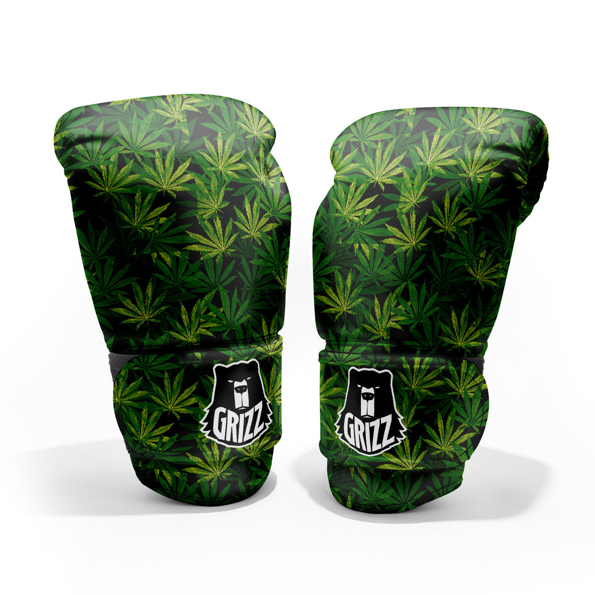 Marijuana Leaf Watercolor Print Pattern Pro Boxing Glove