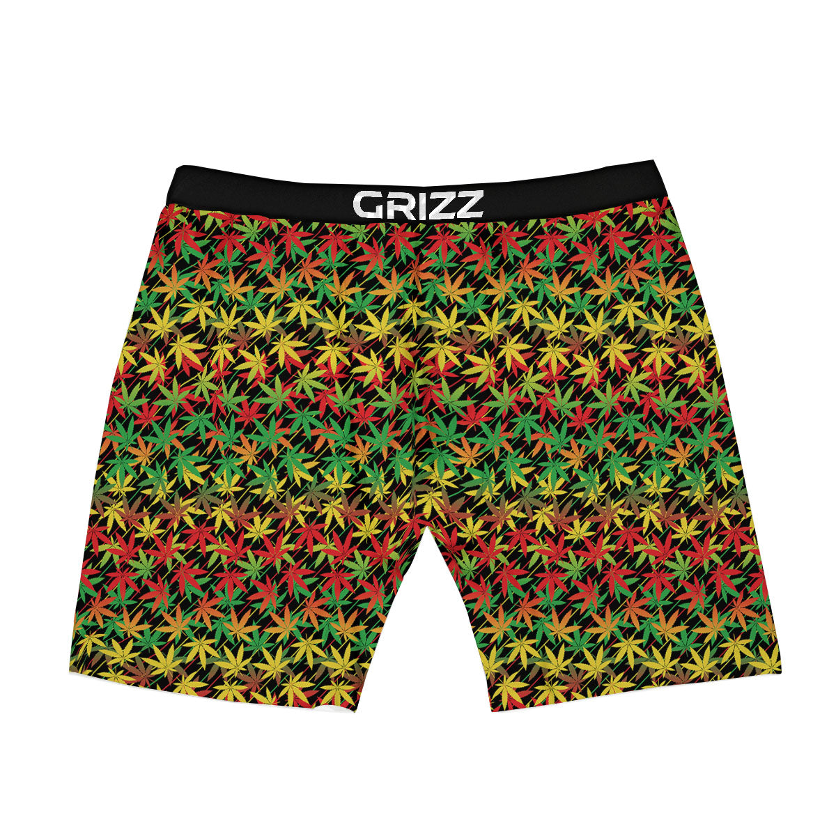 Marijuana Rasta Print Pattern Boxer Briefs-grizzshop