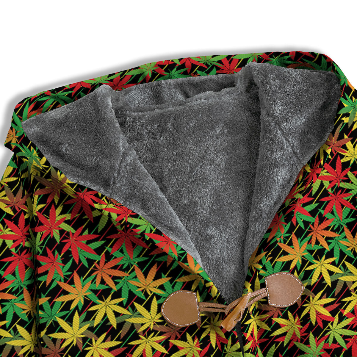 Marijuana Rasta Print Pattern Men's Windbreaker Jacket-grizzshop