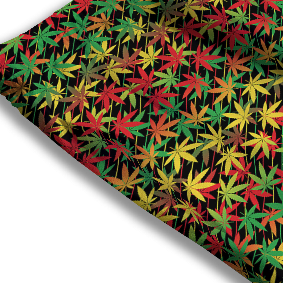 Marijuana Rasta Print Pattern Mesh Shorts