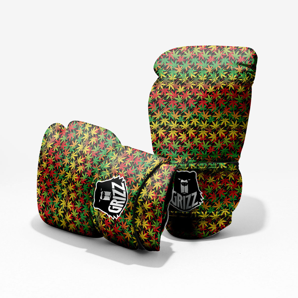 Flag Rasta Print Pattern Boxing Gloves main image 1