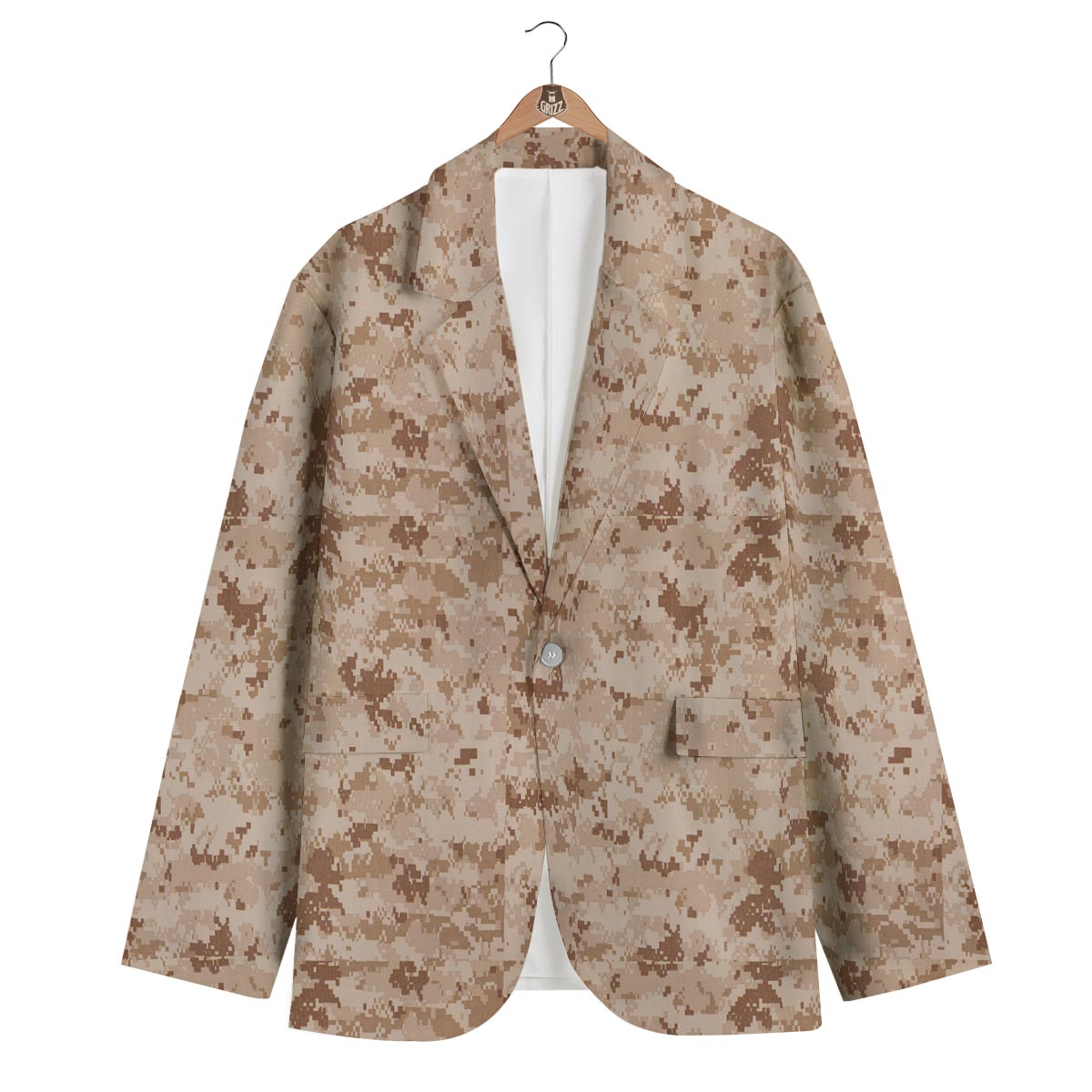 Marine Military Camouflage Camo Pattern Print Men's Blazer-grizzshop