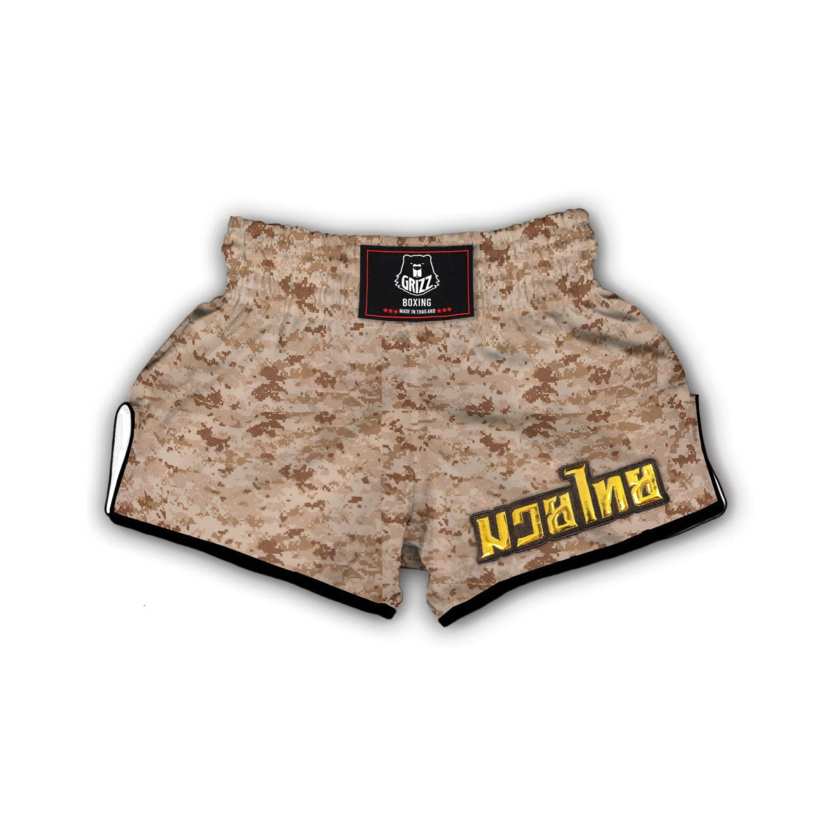 Marine Military Camouflage Camo Pattern Print Muay Thai Boxing Shorts-grizzshop