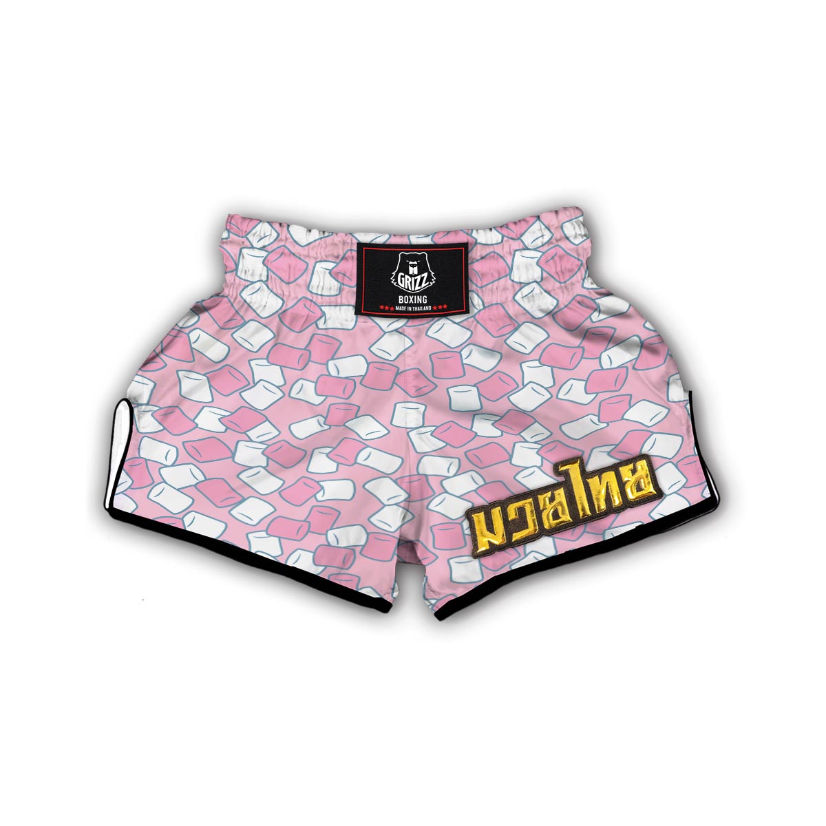 Marshmallow Colorful Print Pattern Muay Thai Boxing Shorts-grizzshop