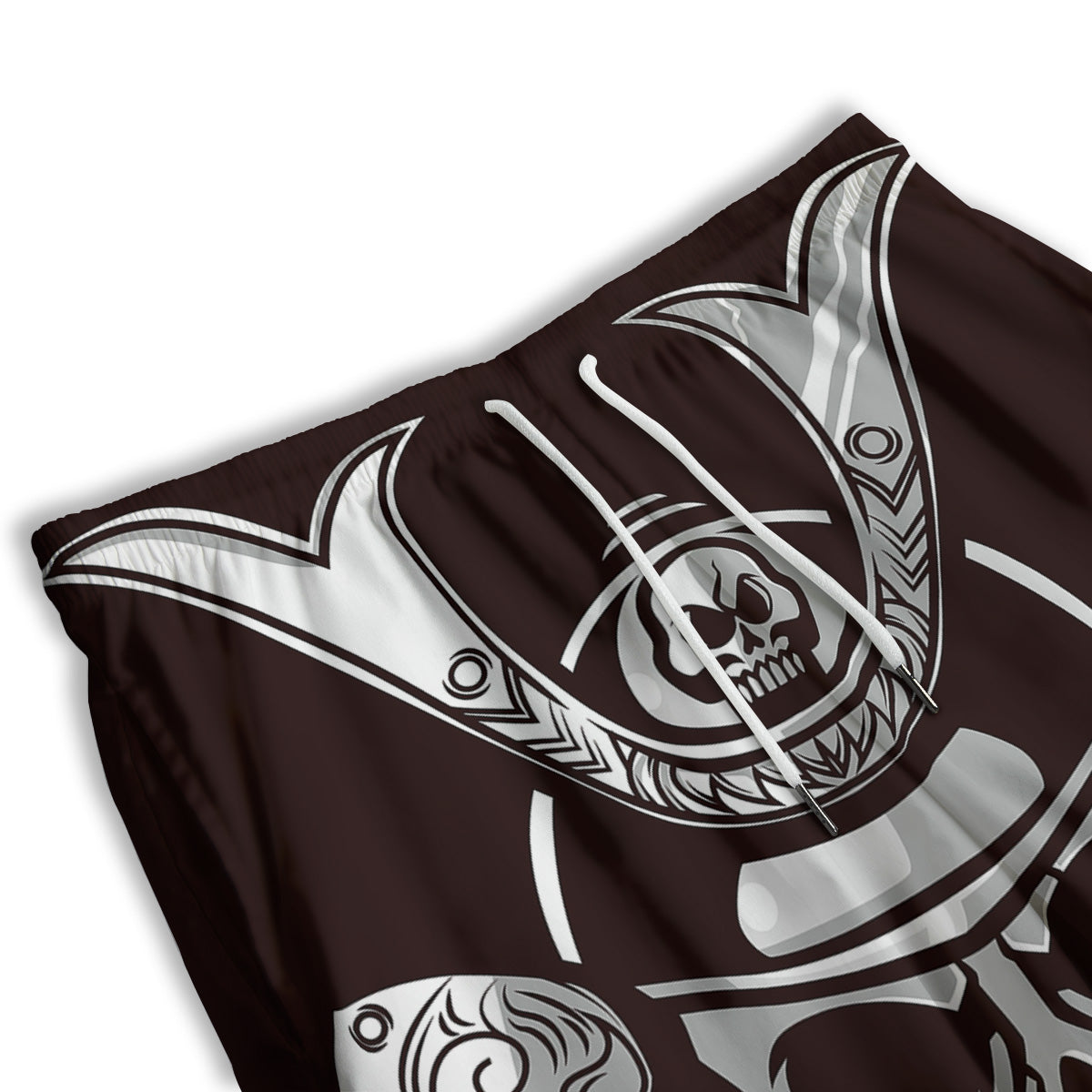 Mask Black Samurai Print Men's Athletic Shorts