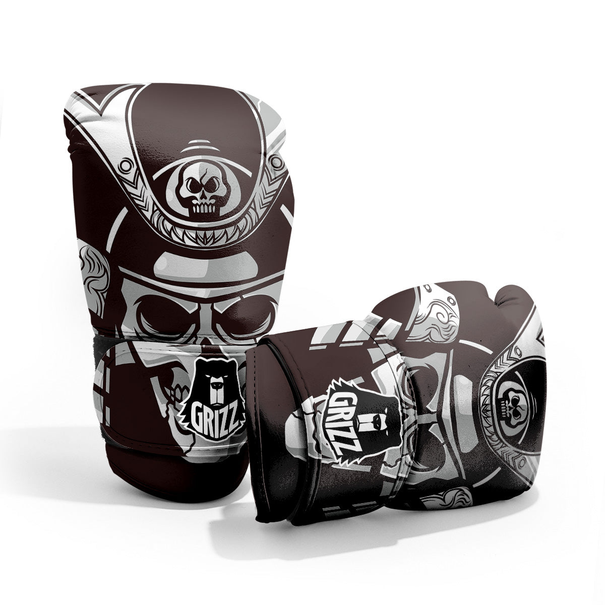 Mask Black Samurai Print Pro Boxing Glove