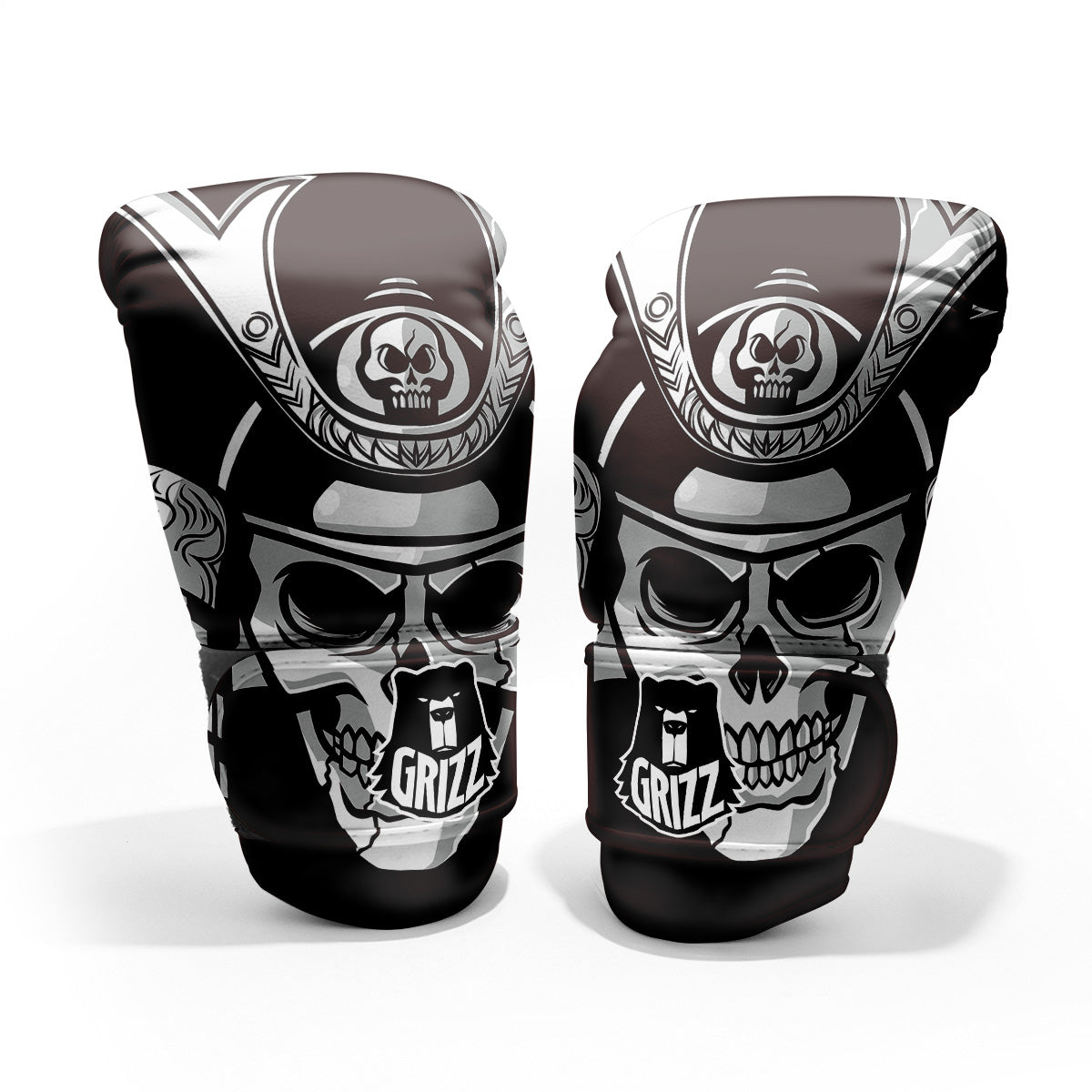 Mask Black Samurai Print Pro Boxing Glove
