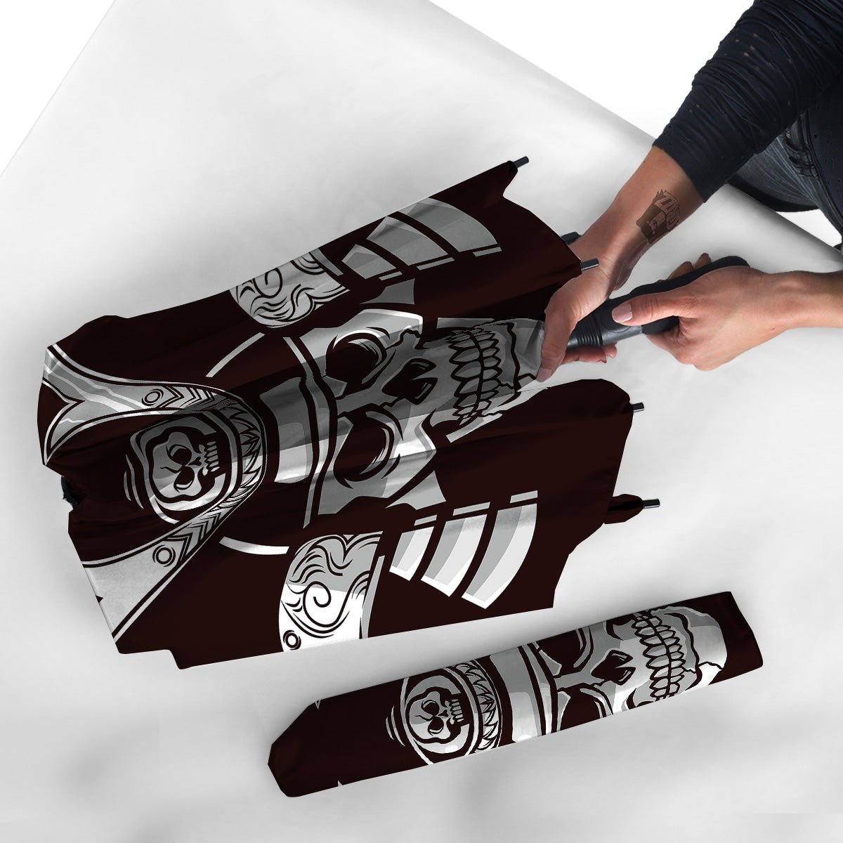 Mask Black Samurai Print Umbrella-grizzshop