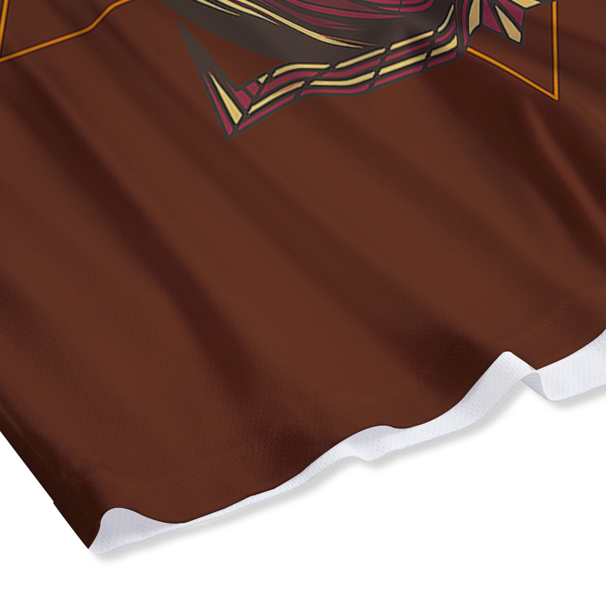 Mask Geometric Samurai Print Mesh Shorts