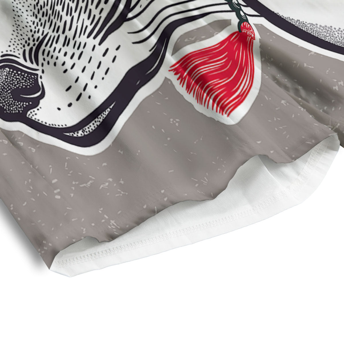 Mask Japanese Fox Print Men's Athletic Shorts