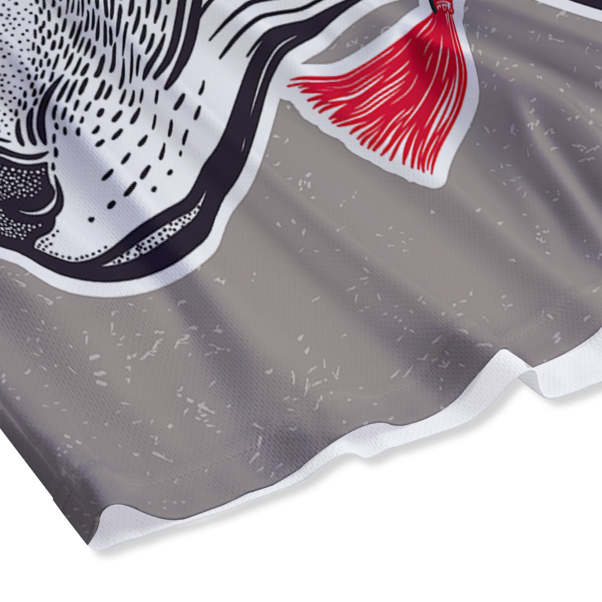 Mask Japanese Fox Print Mesh Shorts