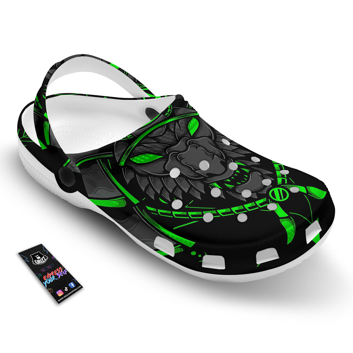 Mask Robot Samurai Print Clog-grizzshop