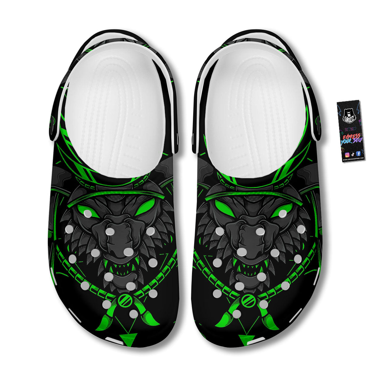 Mask Robot Samurai Print Clog-grizzshop