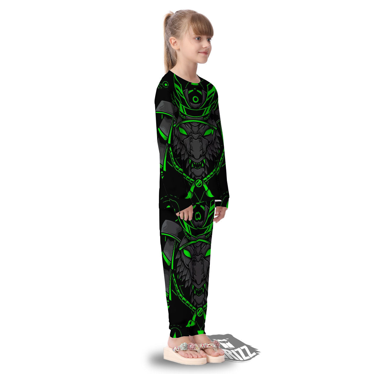 Mask Robot Samurai Print Kid's Pajamas-grizzshop