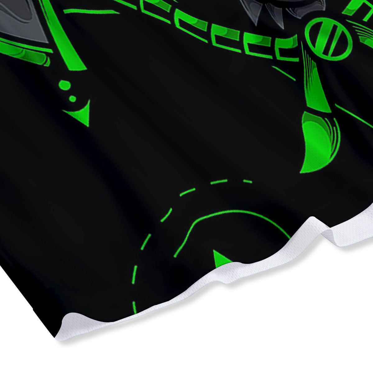 Mask Robot Samurai Print Mesh Shorts