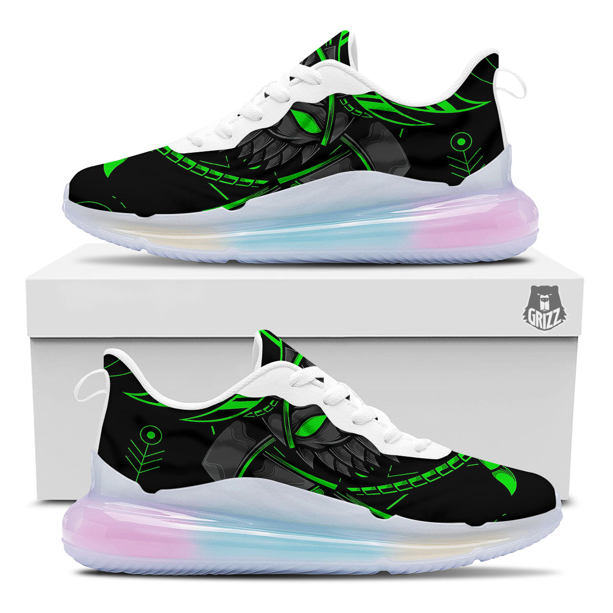 Mask Robot Samurai Print Running Sneakers-grizzshop