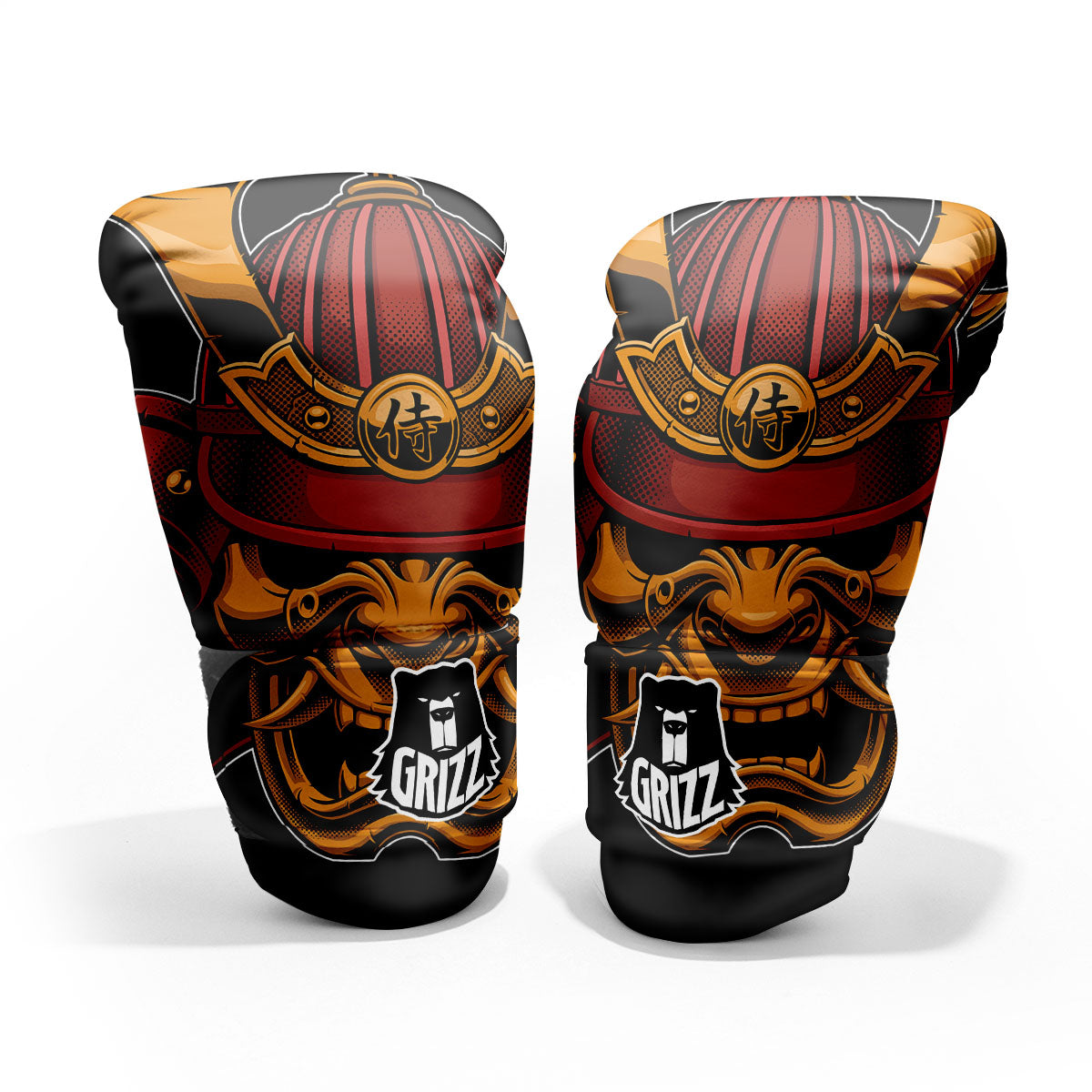 Mask Samurai Warrior Print Pro Boxing Glove