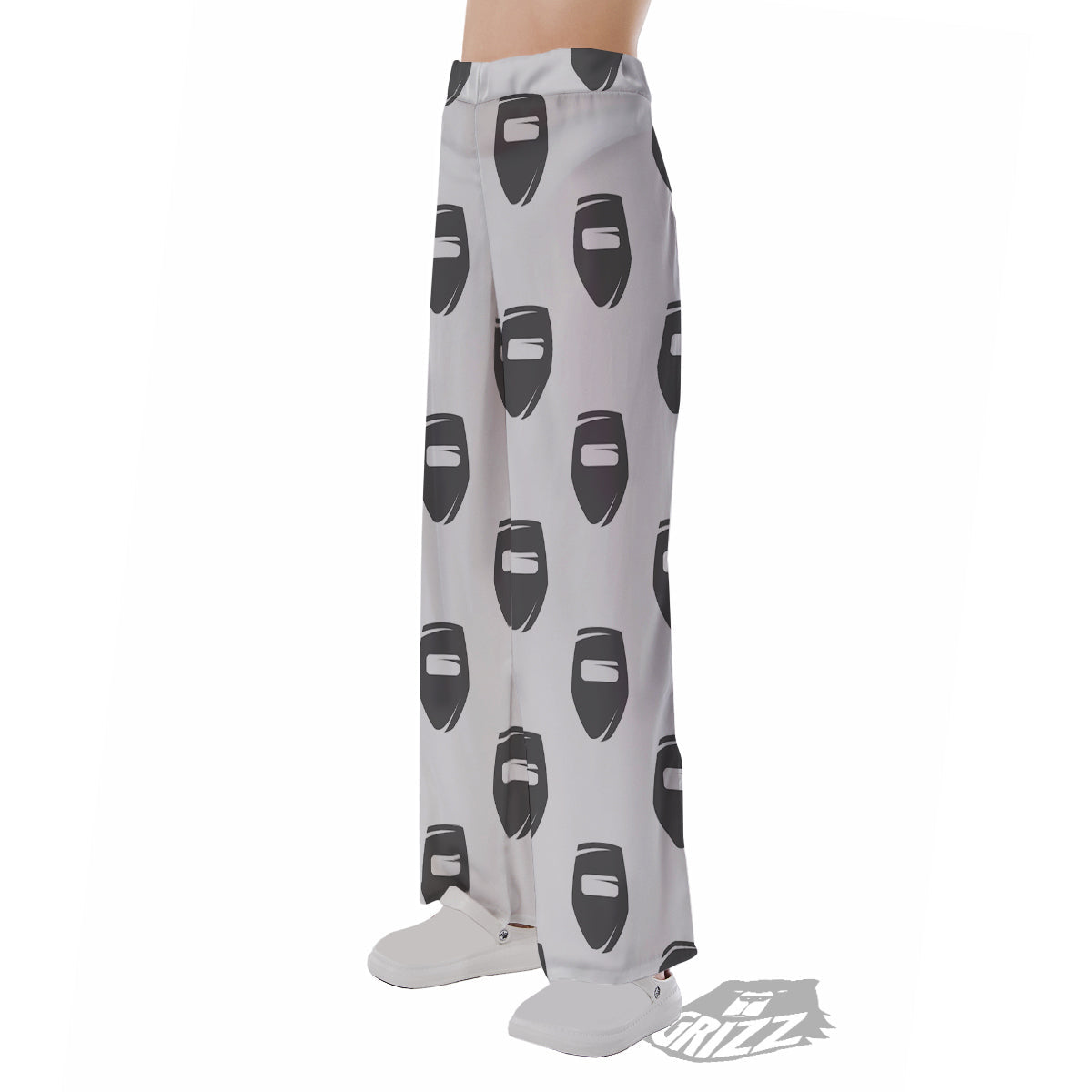Mask Welding Print Pattern Pajama Pants-grizzshop