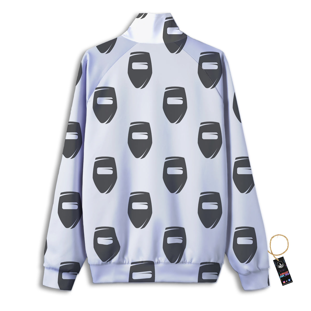 Mask Welding Print Pattern Track Jacket-grizzshop