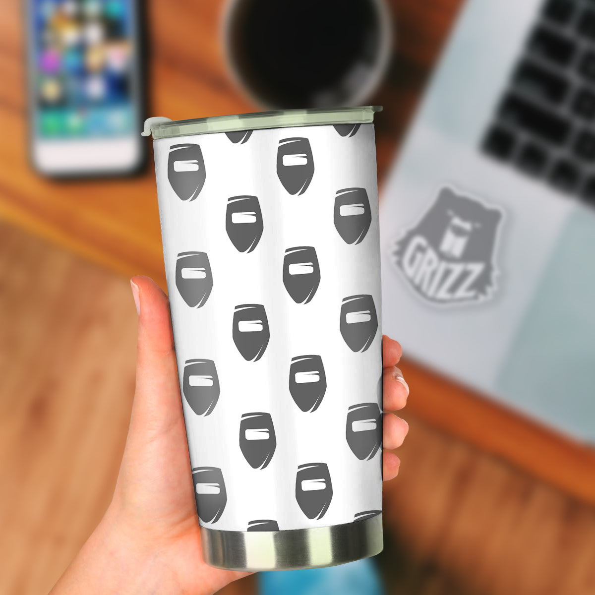 Mask Welding Print Pattern Tumbler-grizzshop