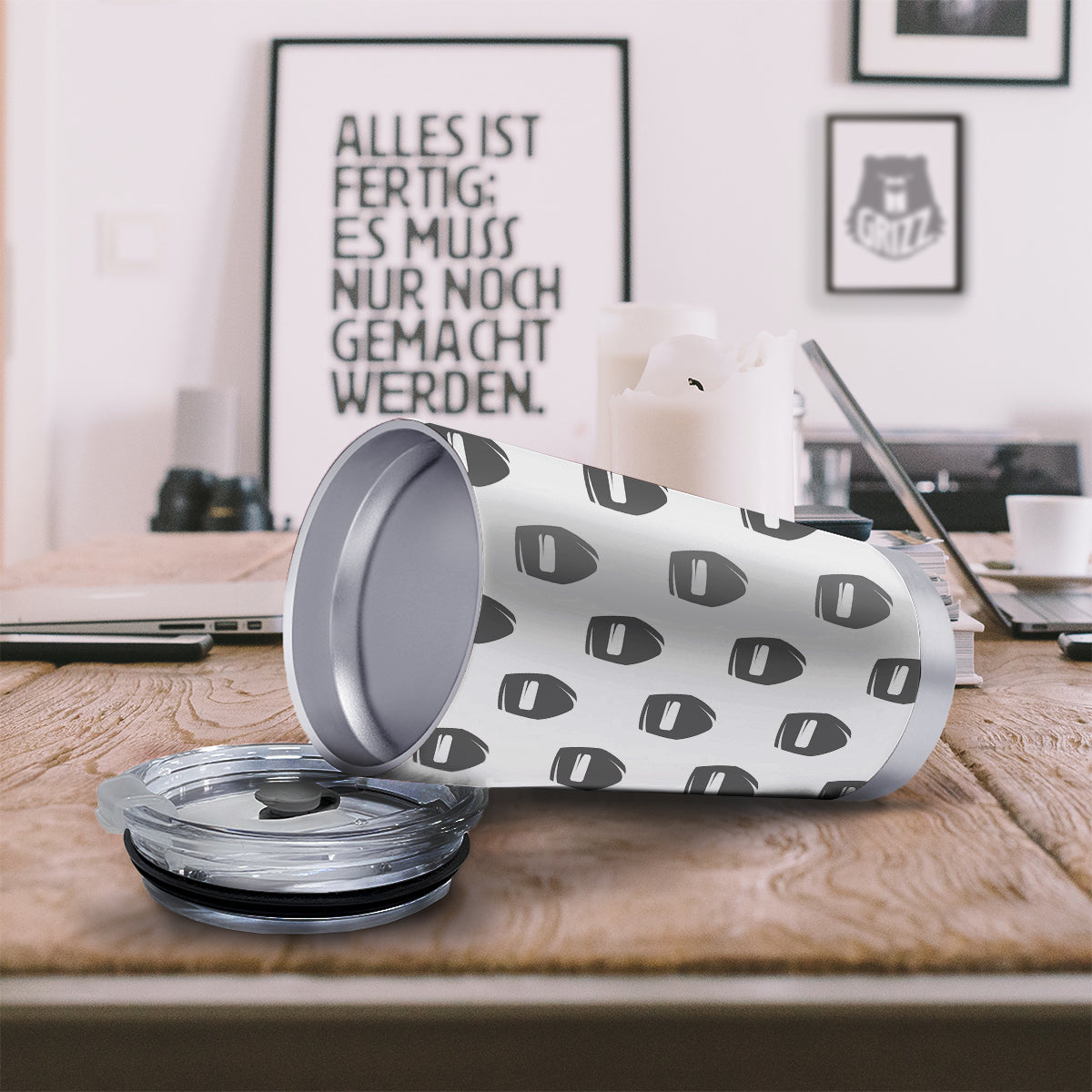 Mask Welding Print Pattern Tumbler-grizzshop