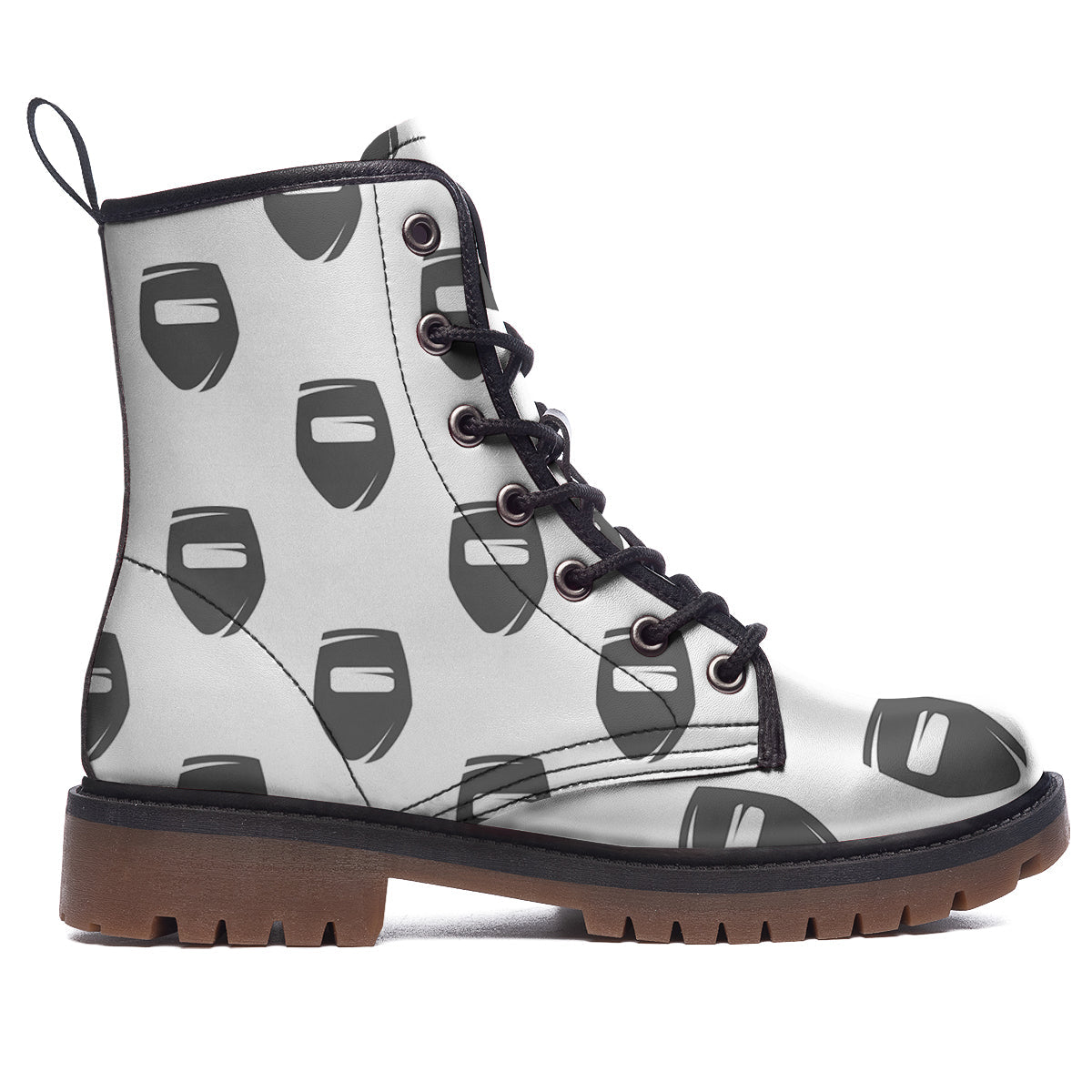 Mask Welding Print Pattern Work Boots-grizzshop