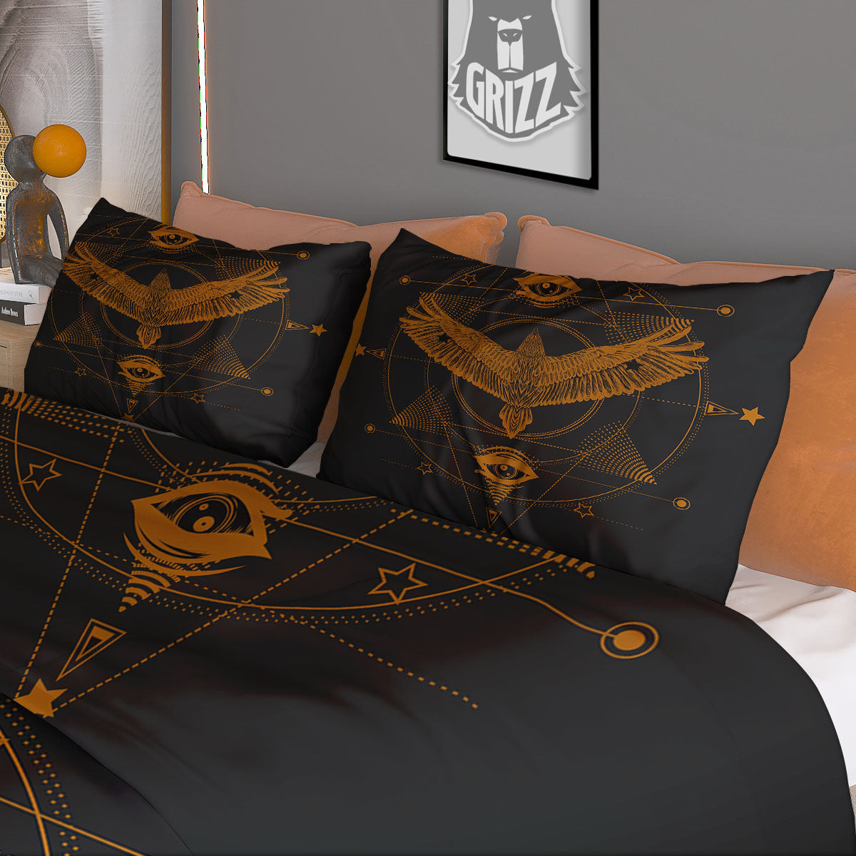 Mountain Sunrise Print Duvet Cover Bedding Set