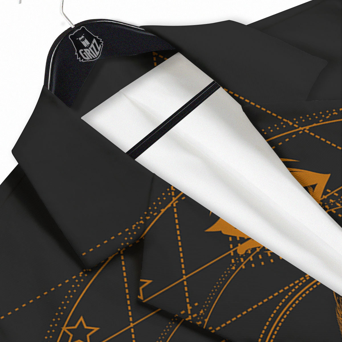 Masonic Eye Raven Print Men's Sport Coat-grizzshop