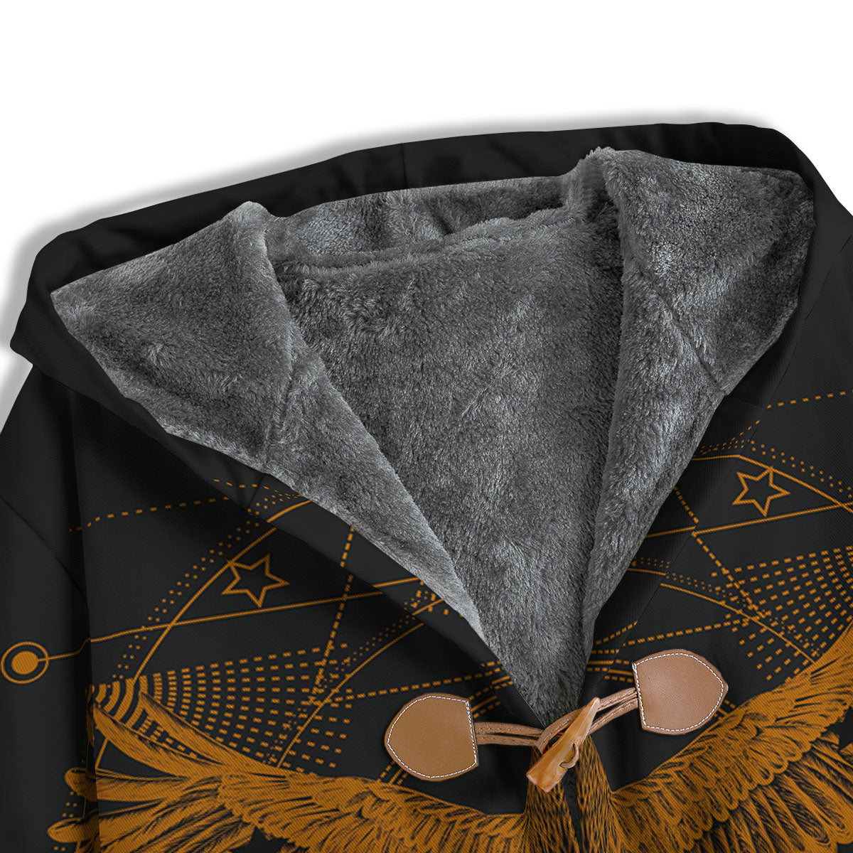 Masonic Eye Raven Print Men's Windbreaker Jacket-grizzshop