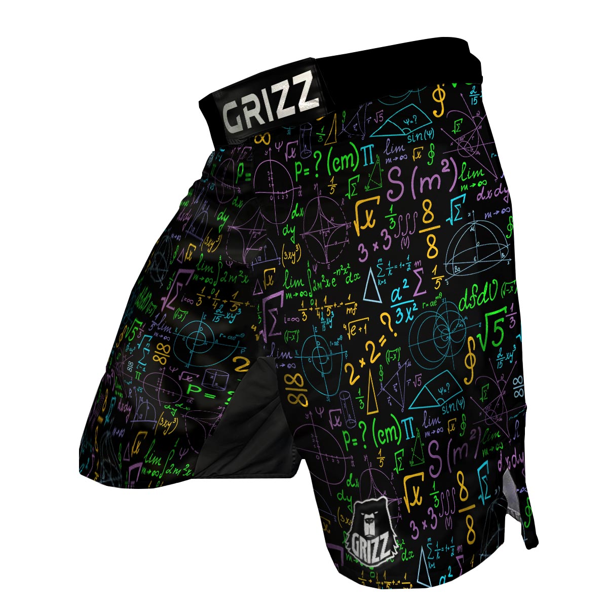 Math Pattern Print MMA Shorts-grizzshop