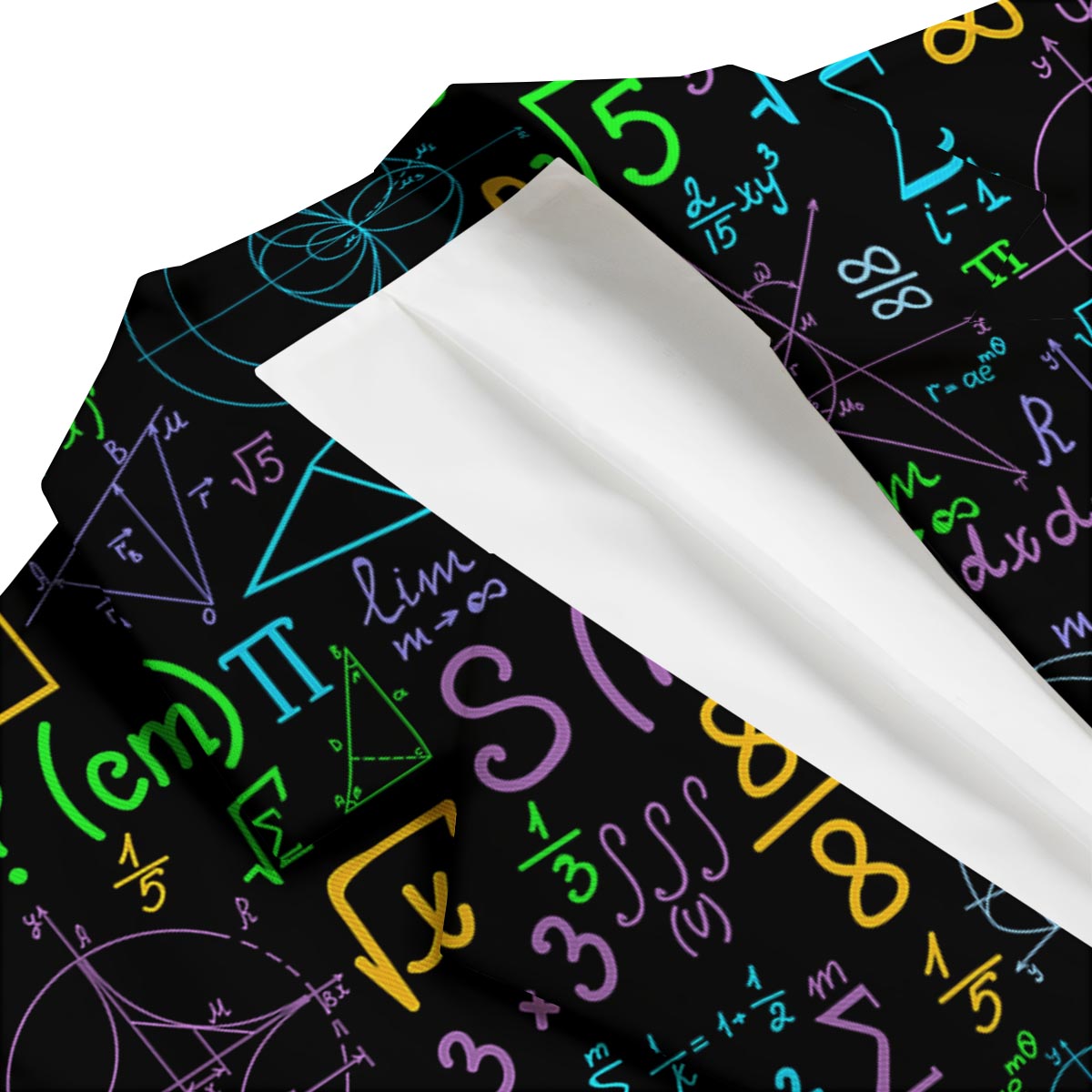Math Pattern Print Men's Blazer-grizzshop