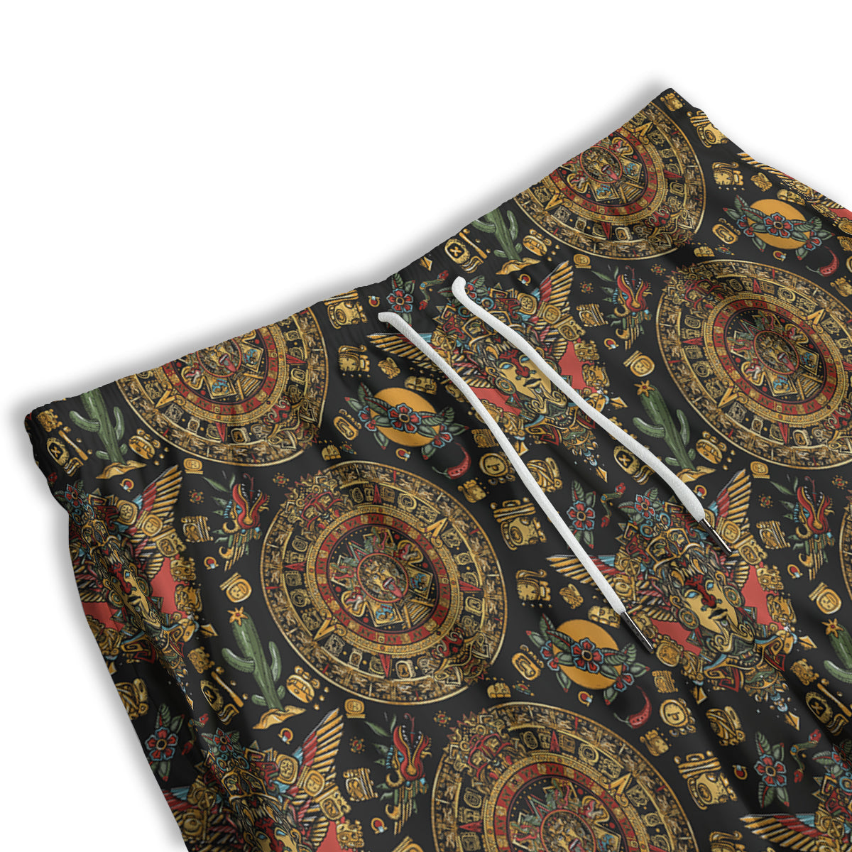 Maya Ancient Print Pattern Men's Athletic Shorts