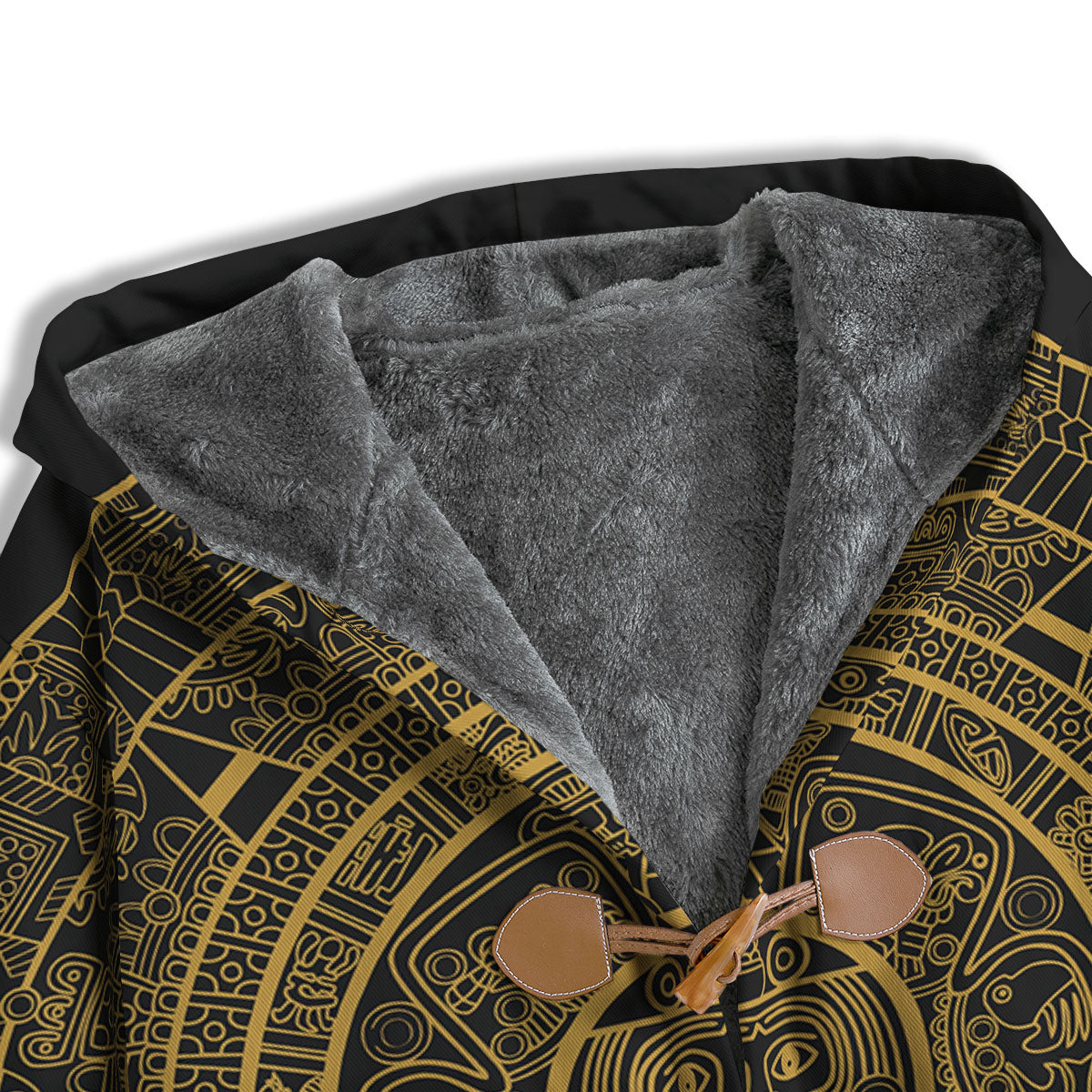 Maya Calendar Yellow And Black Print Men's Windbreaker Jacket-grizzshop