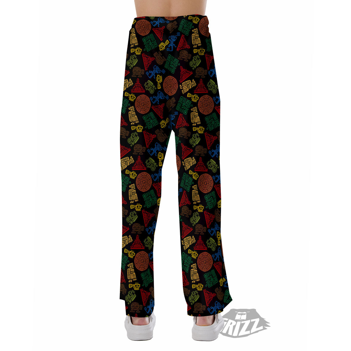 Maya Colorful Print Pattern Pajama Pants-grizzshop