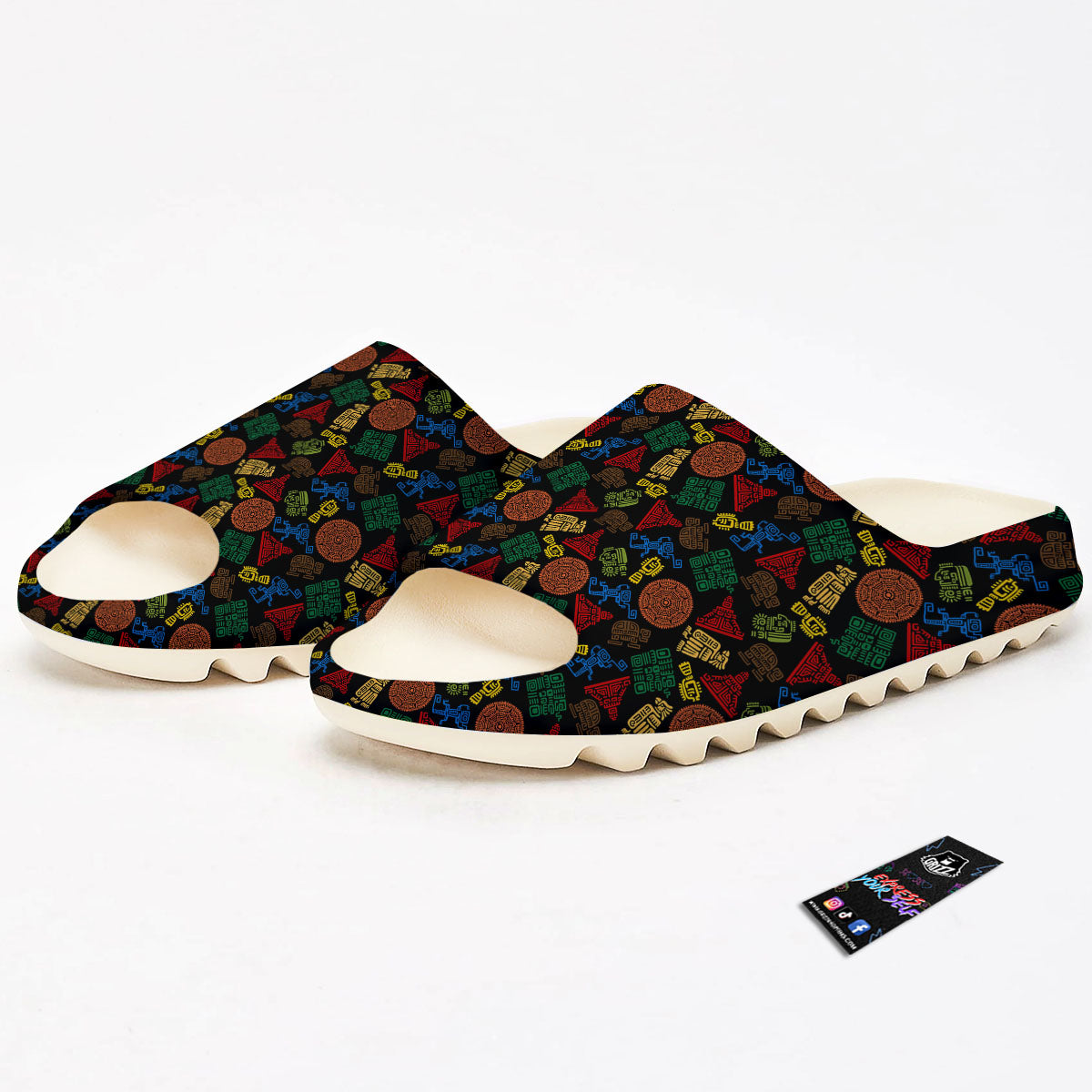 Maya Colorful Print Pattern Sandals-grizzshop