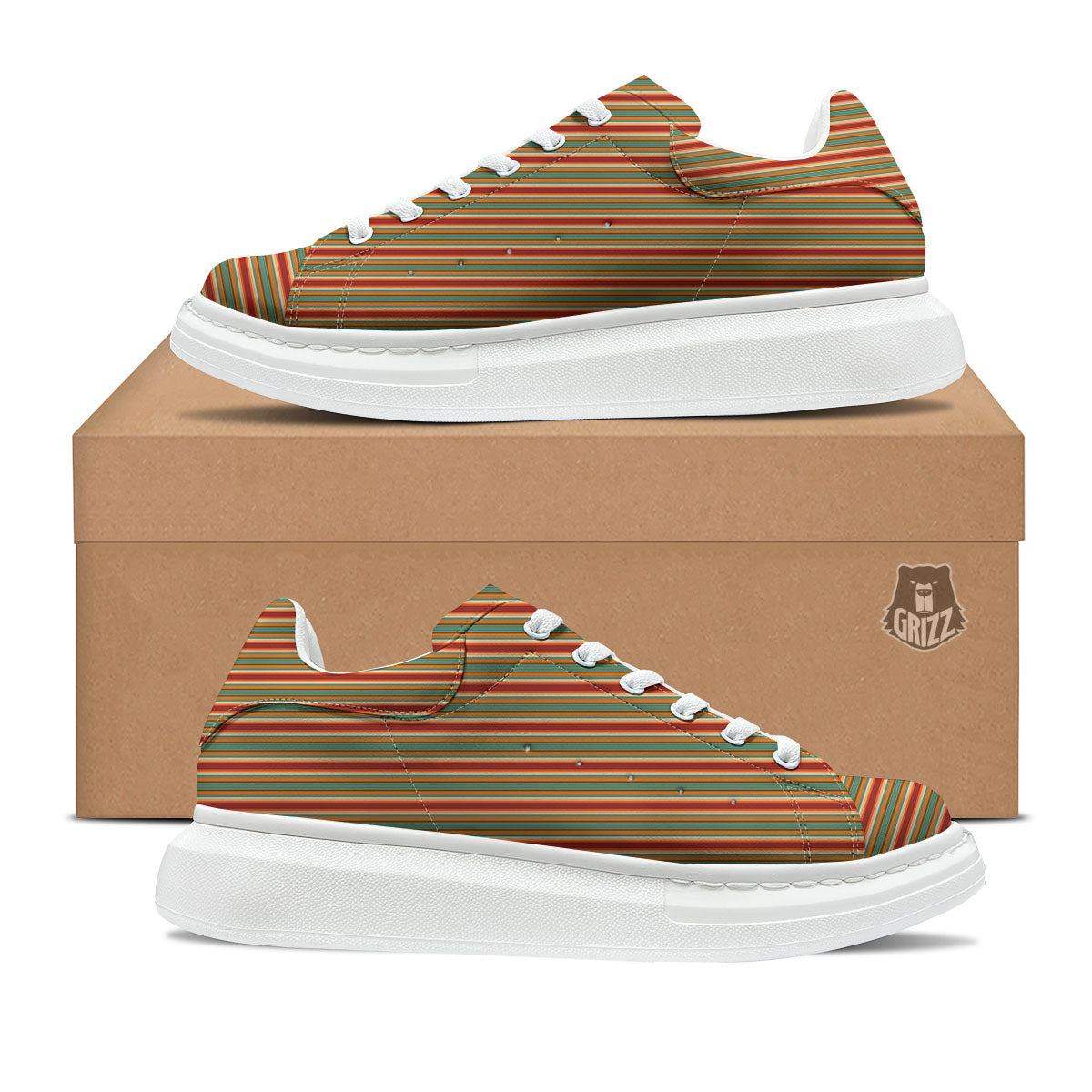 Mayo Mexican Cinco De Print Pattern Platform Shoes-grizzshop