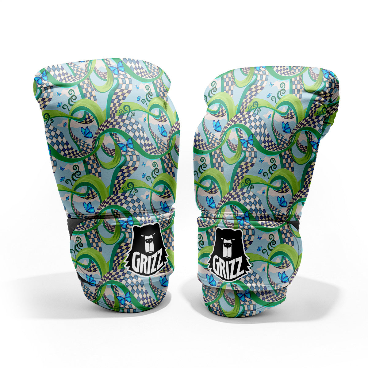 Maze Checkered Print Pattern Pro Boxing Glove