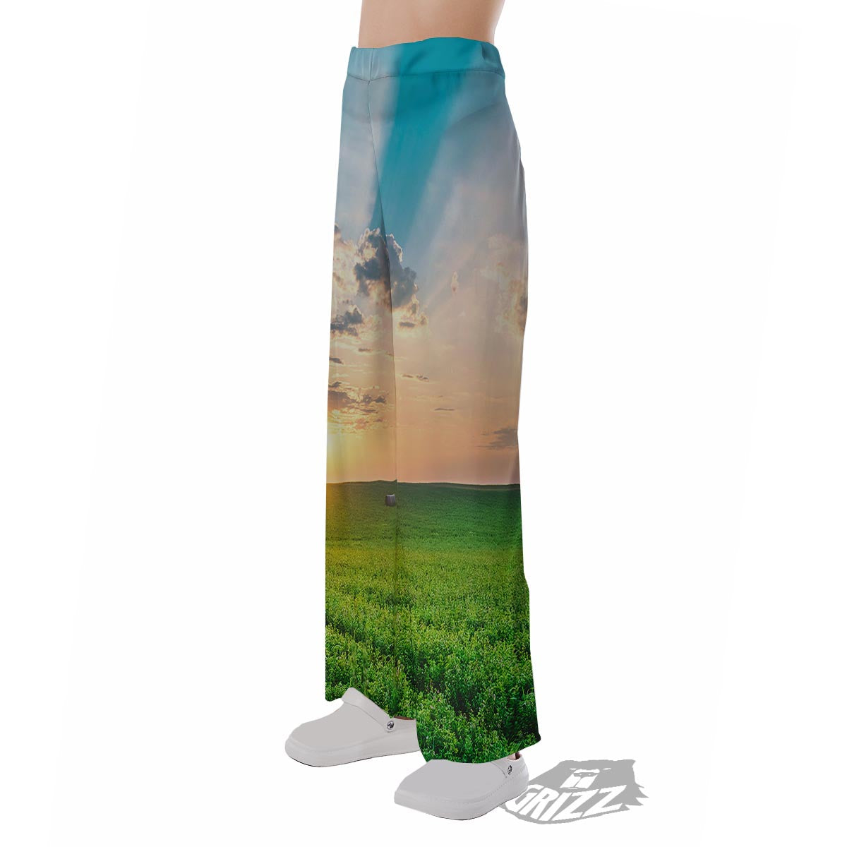 Meadow Sunrise Print Pajama Pants-grizzshop