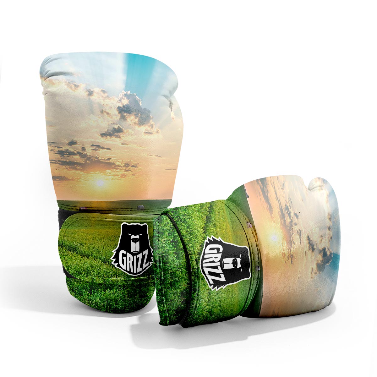 Meadow Sunrise Print Pro Boxing Glove