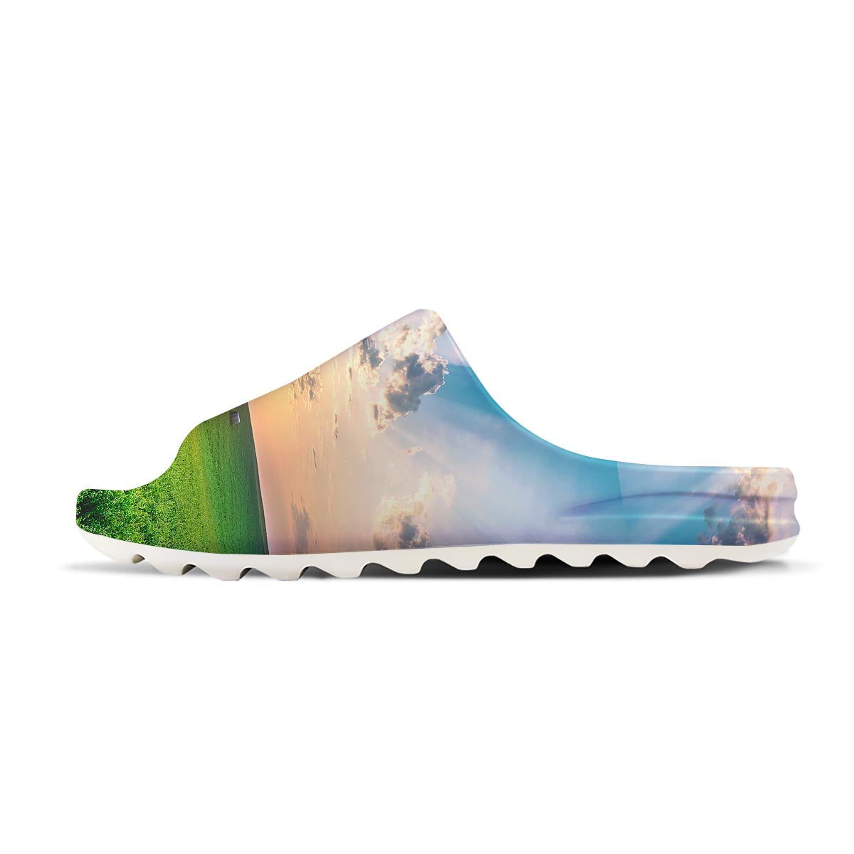 Meadow Sunrise Print Sandals-grizzshop